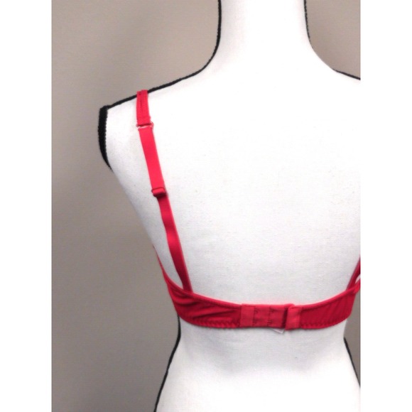 Women's Victoria's Secret PINK Date Push Up Bra Underwire Size 36D Red - Picture 3 of 6